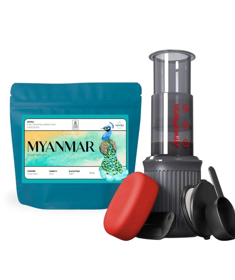 AeroPress Go Gift Bundle - Myanmar Khar Taw Hmi 250g