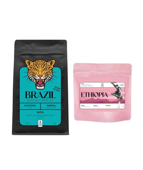 Christmas Coffee Gift Set – Brazil + Ethiopia (2 × 250g)